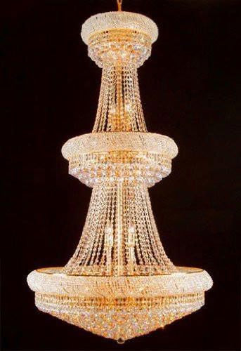 French Empire Crystal Chandelier H66" X W36" - Perfect For An Entryway Or Foyer - A93-541/32
