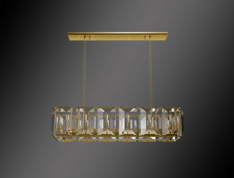 Luxe Crystal Chandelier Collection Vintage Rustic Lighting W 42" H 19.5" D 16.5" - G7-CG/4600/12