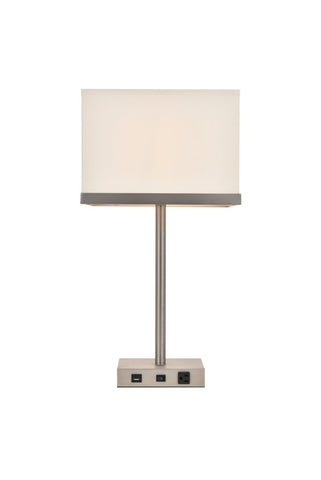 ZC121-TL3011 - Regency Decor: Brio Collection 1-Light Vintage Nickel Finish Table Lamp