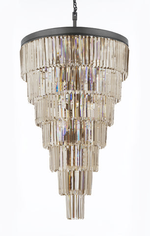 Retro Palladium Empress Crystal (Tm) Glass Fringe 7 Tier Chandelier Lighting W 30" x H 49" - A7-1100/28