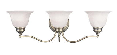 Livex Essex 3 Light Antique Brass Bath Light - C185-1353-01