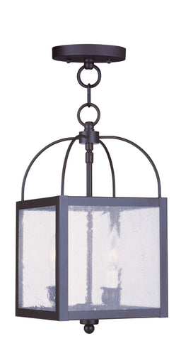 Livex Milford 2 Light Black Chain Hang/Ceiling Mount - C185-4045-04