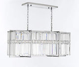 8 Light 37" Modern Contemporary Crystal Chandelier Rectangular Chandeliers LightingLimited Edition - G7-92606/8