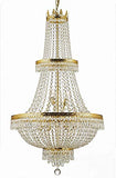 Made with Swarovski Crystal French Empire Crystal Chandelier Lighting H50" X W24" Good for Foyer, Entryway, Family Room, Living Room and More! - A93-CG/870/15SW