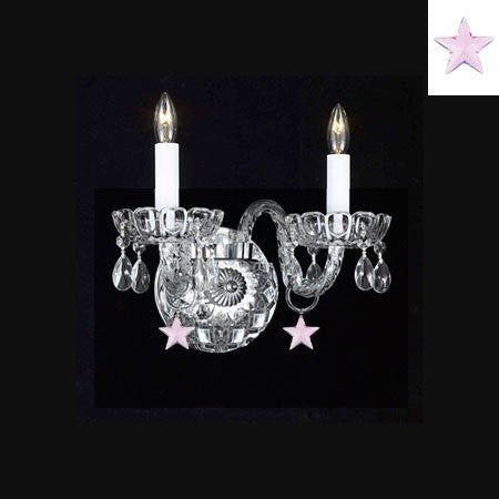 Murano Venetian Style Empress Crystal(Tm) Wall Sconce - A46-B38/2/386/Pink