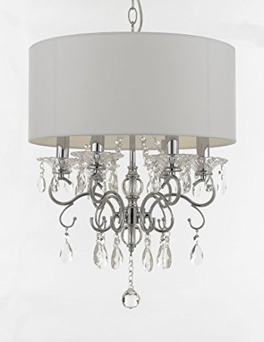 Silver Mist Crystal Drum Shade Chandelier Lighting - J10-02006