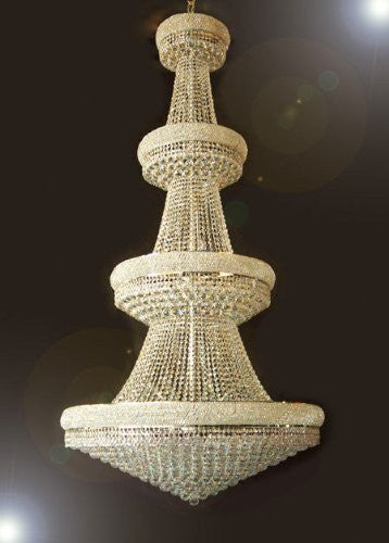 French Empire Crystal Chandelier Lighting H 86" W 48" - Perfect For An Entryway Or Foyer - Cjd1-Cg/541G48