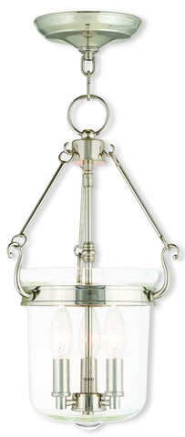 Livex Rockford 3 Light Polished Nickel Pendant - C185-50482-35
