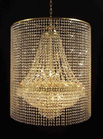 Empire Crystal Chandelier Empress Crystal (Tm) Lighting With Crystal Shade - A500-Gold/C2/870/9