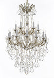 Swarovski Crystal Trimmed Chandelier Maria Theresa Crystal Chandelier Chandeliers Lighting H 50" X W 30" - Great For Dining Room Entryway Or Living Room - A83-B13/152/18Sw