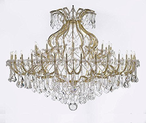 Maria Theresa Crystal Chandelier H 48" W 72" Trimmed With Spectra Tm Crystal - Reliable Crystal Quality By Swarovski - Cjd-B62/Cg/2181/72/Sw