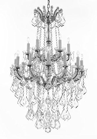 Swarovski Crystal Trimmed Chandelier Maria Theresa Crystal Chandelier Chandeliers Lighting H 50" X W 30" - Great For Dining Room Entryway Or Living Room - A83-B13/Cs/152/18Sw