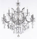 Maria Theresa Chandelier Lighting Crystal Chandeliers H30 "X W28" Trimmed With Spectra (Tm) Crystal - Reliable Crystal Quality By Swarovski Chrome Finish - J10-Chrome/26049/12+1Sw