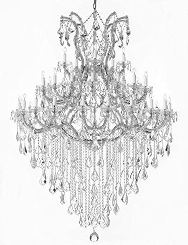 Large Foyer / Entryway Maria Theresa Empress Crystal (Tm) Chandelier Lighting H 72" W 52" - Gb104-Silver/B13/2756/36+1