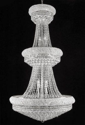French Empire Crystal Chandelier Lighting H 72" W 42" - Perfect For An Entryway Or Foyer - Cjd1-Cs/541G42