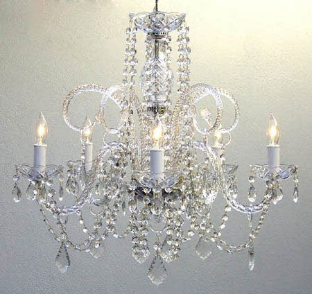 Set Of 10 Large Crystal Chandeliers Lighting - Each One Is 24" X 25" - Set Of 10 - A46-385/5-Set Of 10