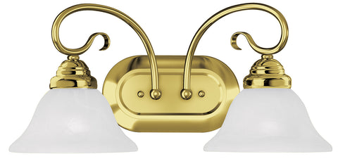 Livex Coronado 2 Light Polished Brass Bath Light - C185-6102-02