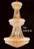 Swarovski Crystal Trimmed Chandelier Empire Chandelier Lighting W/ Swarovski Crystal H66" X W36" - Perfect For An Entryway Or Foyer - A93-Cg/541/32Sw