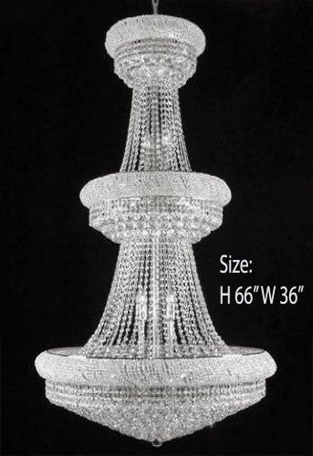 Swarovski Crystal Trimmed Chandelier Empire Chandelier Lighting W/ Swarovski Crystal H66" X W36" - Perfect For An Entryway Or Foyer - A93-Cs/541/32Sw