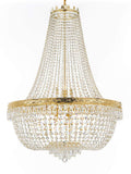 Nail Salon French Empire Crystal Chandelier Lighting - Great for The Dining Room, Foyer, Entryway, Family Room, Bedroom, Living Room and More! H 50" W 36" - A500-H50/CG/4199/25