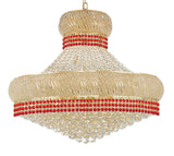 Nail Salon French Empire Crystal Chandelier Chandeliers Lighting Dressed with Ruby Red Crystal Balls - Great for the Dining Room, Foyer, Entryway, Family Room, Bedroom, Living Room & More! H 30" W 36" - G93-B74/H30/CG/4196/27