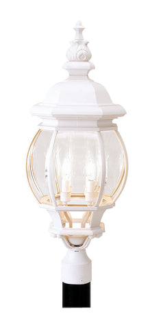 Livex Frontenac 4 Light White Outdoor Post Lantern - C185-7703-03