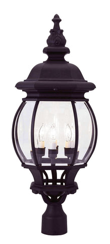 Livex Frontenac 4 Light Black Outdoor Post Lantern - C185-7703-04