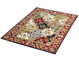 Traditional Oriental Multi and Burgundy Wool Hand Tufted Area Rug 5 X 7 - J10-IN-209-5X7