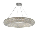 Crystal Halo Chandelier Modern / Contemporary Lighting Floating Orb Chandelier 41" Wide - Good for Dining Room, Foyer, Entryway, Family Room and More! - CJD-4156/18