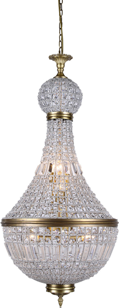 C121-1209D20FG/RC By Elegant Lighting - Stella Collection French Gold Finish 8 Lights Pendant Lamp