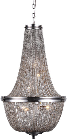 C121-1210D17PW By Elegant Lighting - Paloma Collection Pewter Finish 6 Lights Pendant Lamp