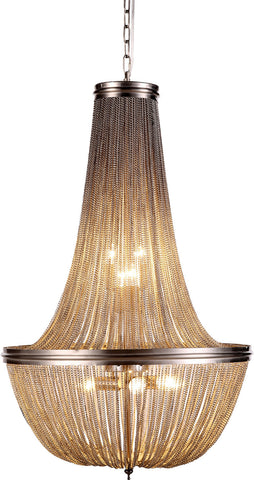 C121-1210D21PW By Elegant Lighting - Paloma Collection Pewter Finish 6 Lights Pendant Lamp