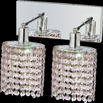 C121-1282W-O-E-RO/RC By Elegant Lighting Mini Collection 2 Lights Wall Sconce Chrome Finish