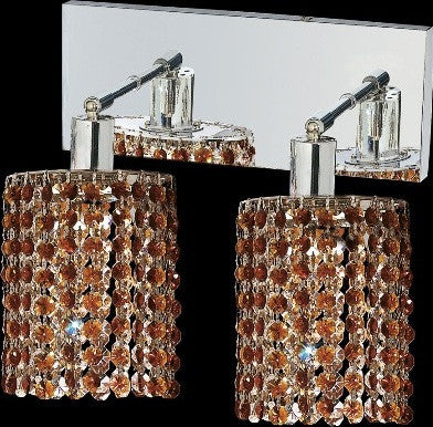 C121-1282W-O-E-TO/RC By Elegant Lighting Mini Collection 2 Lights Wall Sconce Chrome Finish