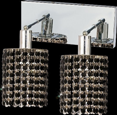 C121-1282W-O-R-JT/RC By Elegant Lighting Mini Collection 2 Lights Wall Sconce Chrome Finish