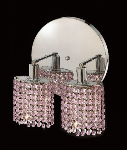 C121-1282W-R-E-RO/RC By Elegant Lighting Mini Collection 2 Lights Wall Sconce Chrome Finish
