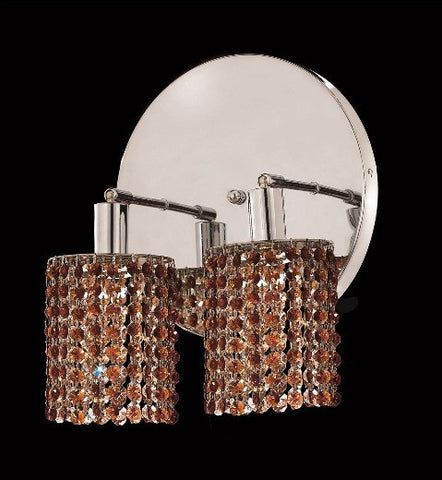 C121-1282W-R-E-TO/RC By Elegant Lighting Mini Collection 2 Lights Wall Sconce Chrome Finish