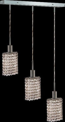 ZC121-1283D-O-E-CL/EC By Regency Lighting Mini Collection 3 Lights Pendant Chrome Finish