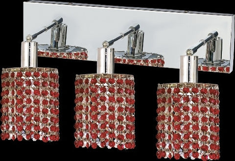C121-1283W-O-R-BO/RC By Elegant Lighting Mini Collection 3 Lights Wall Sconce Chrome Finish