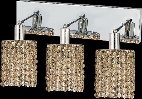 C121-1283W-O-R-GT/RC By Elegant Lighting Mini Collection 3 Lights Wall Sconce Chrome Finish