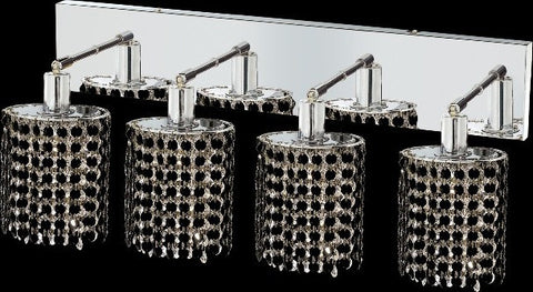 C121-1284W-O-E-JT/RC By Elegant Lighting Mini Collection 4 Lights Wall Sconce Chrome Finish