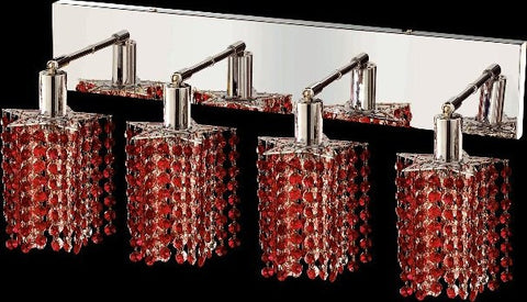 C121-1284W-O-P-BO/RC By Elegant Lighting Mini Collection 4 Lights Wall Sconce Chrome Finish
