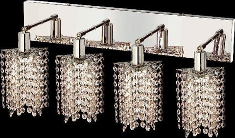 C121-1284W-O-P-CL/RC By Elegant Lighting Mini Collection 4 Lights Wall Sconce Chrome Finish