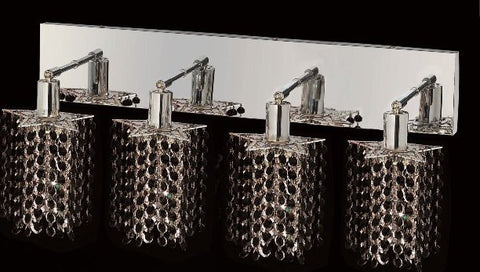 C121-1284W-O-P-JT/RC By Elegant Lighting Mini Collection 4 Lights Wall Sconce Chrome Finish