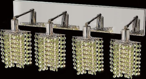 C121-1284W-O-P-LP/RC By Elegant Lighting Mini Collection 4 Lights Wall Sconce Chrome Finish