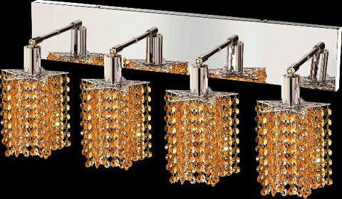 C121-1284W-O-P-LT/RC By Elegant Lighting Mini Collection 4 Lights Wall Sconce Chrome Finish