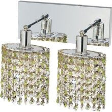 C121-1382W-O-E-LP/RC By Elegant Lighting Mini Collection 2 Lights Wall Sconce Chrome Finish