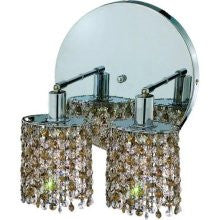 C121-1382W-R-E-GT/RC By Elegant Lighting Mini Collection 2 Lights Wall Sconce Chrome Finish