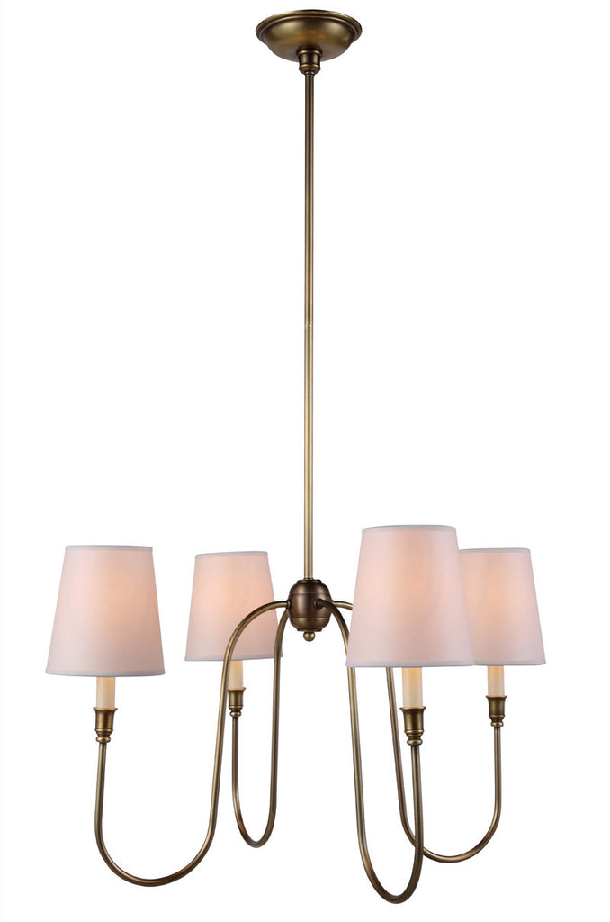 C121-1411D26BB By Elegant Lighting - Lancaster Collection Burnish Brass Finish 4 Lights Pendant lamp
