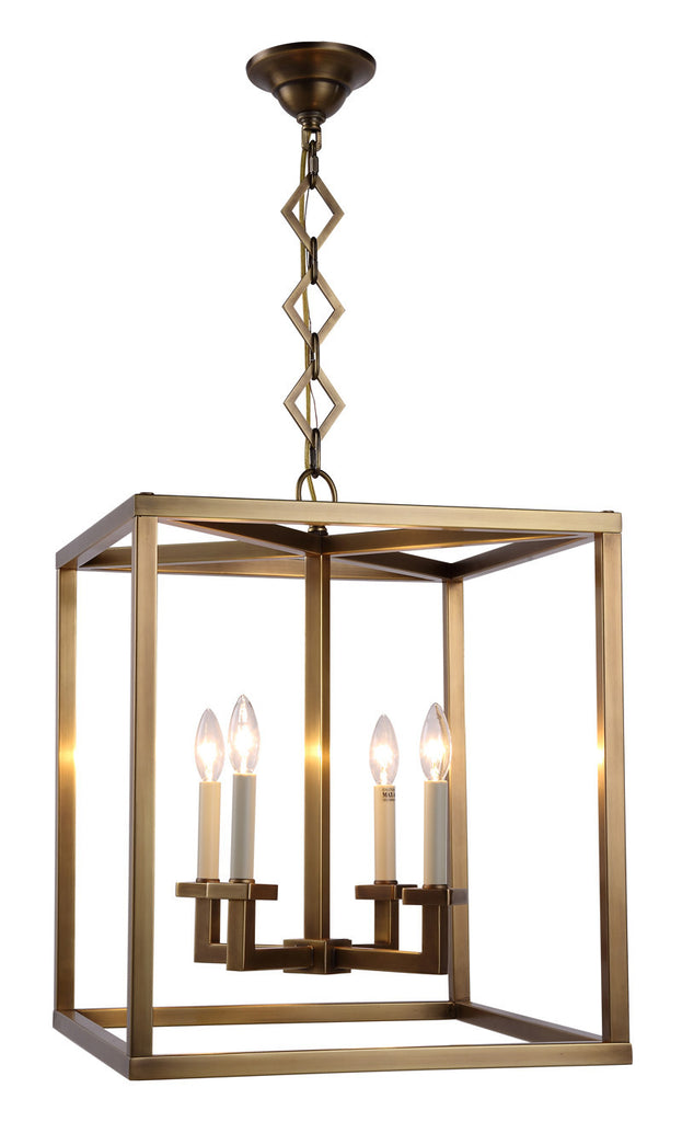 C121-1415D18BB By Elegant Lighting - Jackson Collection Burnish Brass Finish 4 Lights Pendant lamp